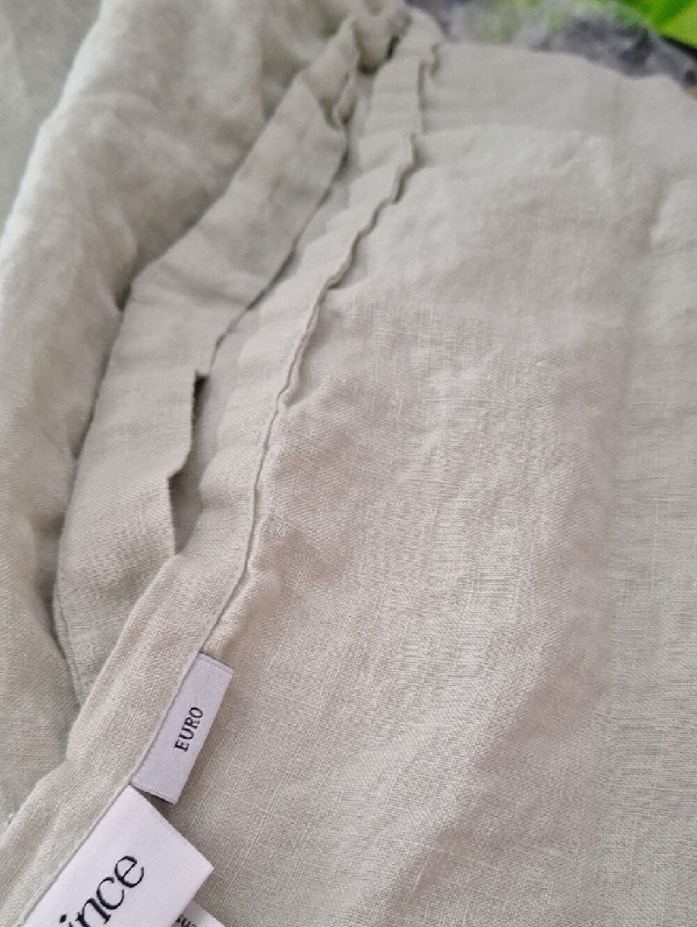 Quince Quince European Linen Euro Sham Willowleaf NWOT - Picture 5 of 5